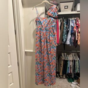 Corley Floral Blue Jumpsuit